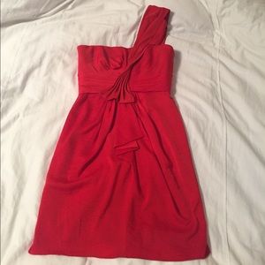One shoulder BCBG red cocktail dress